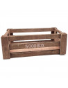 Tradineur - Set de 2 cajas de madera con asas, wood box, multiusos, almacenaje de objetos, herramientas, accesorios de pintura,