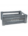 Tradineur - Set de 2 cajas de madera con asas, wood box, almacenaje de objetos, herramientas, accesorios de pintura, multiusos,