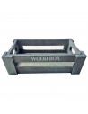 Tradineur - Set de 2 cajas de madera con asas, wood box, almacenaje de objetos, herramientas, accesorios de pintura, multiusos,