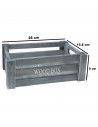 Tradineur - Set de 2 cajas de madera con asas, wood box, almacenaje de objetos, herramientas, accesorios de pintura, multiusos,