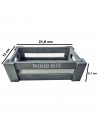 Tradineur - Set de 2 cajas de madera con asas, wood box, almacenaje de objetos, herramientas, accesorios de pintura, multiusos,