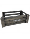Tradineur - Set 2 cajas de madera con asas, wood box, almacenaje de objetos, herramientas, accesorios de pintura, multiusos, dec