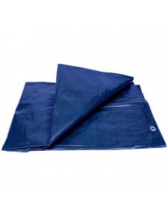 Tradineur - Toldo multiusos impermeable de polietileno, lona de protección con ojales de aluminio, esquinas reforzadas, resisten