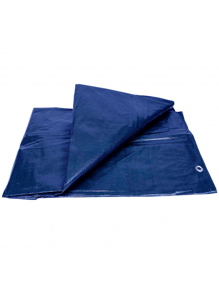 Tradineur - Toldo multiusos impermeable de polietileno, lona de protección con ojales de aluminio, esquinas reforzadas, resisten