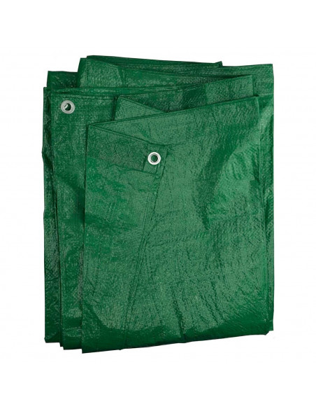 Tradineur - Toldo multiusos de polietileno impermeable con ojales de aluminio, lona de protección, esquinas reforzadas, resisten