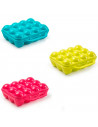 Tradineur - Huevera de plástico para 12 huevos, incluye asa, recipiente, almacenamiento de cocina, resistente, fabricada en Espa