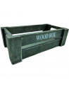 Tradineur - Caja de madera con asas "Wood Box" - Almacenamiento y organización - Caja Multiusos, Decoración, Herramientas, cocin