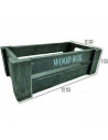 Tradineur - Caja de madera con asas "Wood Box" - Almacenamiento y organización - Caja Multiusos, Decoración, Herramientas, cocin