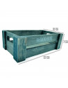 Tradineur - Caja de madera con asas "Wood Box" - Almacenamiento y organización - Caja Multiusos, Decoración, Herramientas, cocin