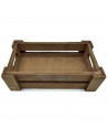 Tradineur - Caja de madera con asas "Wood Box" - Almacenamiento y organización - Caja Multiusos, Decoración, Herramientas, cocin