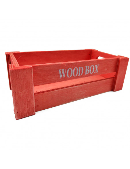 Tradineur - Caja de madera con asas "Wood Box" - Almacenamiento y organización - Caja Multiusos, Decoración, Herramientas, cocin Tradineur - Caja de madera con asas "Wood Box" - Almacenamiento y organización - Caja Multiusos, Decoración, Herramientas, cocin