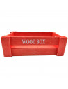 Tradineur - Caja de madera con asas "Wood Box" - Almacenamiento y organización - Caja Multiusos, Decoración, Herramientas, cocin