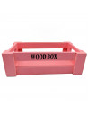 Tradineur - Caja de madera con asas "Wood Box" - Almacenamiento y organización - Caja Multiusos, Decoración, Herramientas, cocin