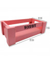 Tradineur - Caja de madera con asas "Wood Box" - Almacenamiento y organización - Caja Multiusos, Decoración, Herramientas, cocin