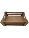 Tradineur - Caja de madera con asas "Wood Box" - Almacenamiento y organización - Caja Multiusos, Decoración, Herramientas, cocin