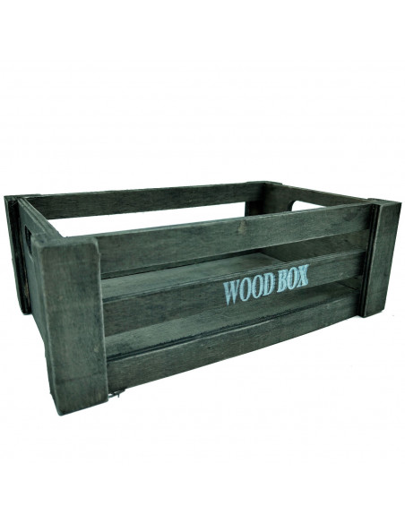 Tradineur - Caja de madera con asas "Wood Box" - Almacenamiento y organización - Caja Multiusos, Decoración, Herramientas, cocin Tradineur - Caja de madera con asas "Wood Box" - Almacenamiento y organización - Caja Multiusos, Decoración, Herramientas, cocin