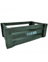 Tradineur - Caja de madera con asas "Wood Box" - Almacenamiento y organización - Caja Multiusos, Decoración, Herramientas, cocin