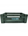 Tradineur - Caja de madera con asas "Wood Box" - Almacenamiento y organización - Caja Multiusos, Decoración, Herramientas, cocin