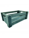 Tradineur - Caja de madera con asas "Wood Box" - Almacenamiento y organización - Caja Multiusos, Decoración, Herramientas, cocin