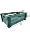 Tradineur - Caja de madera con asas "Wood Box" - Almacenamiento y organización - Caja Multiusos, Decoración, Herramientas, cocin