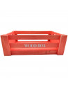 Tradineur - Caja de madera con asas "Wood Box" - Almacenamiento y organización - Caja Multiusos, Decoración, Herramientas, cocin