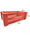 Tradineur - Caja de madera con asas "Wood Box" - Almacenamiento y organización - Caja Multiusos, Decoración, Herramientas, cocin