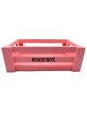 Tradineur - Caja de madera con asas "Wood Box" - Almacenamiento y organización - Caja Multiusos, Decoración, Herramientas, cocin