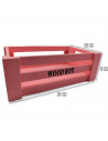 Tradineur - Caja de madera con asas "Wood Box" - Almacenamiento y organización - Caja Multiusos, Decoración, Herramientas, cocin