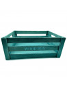 Tradineur - Caja de madera con asas "Wood Box" - Almacenamiento y organización - Caja Multiusos, Decoración, Herramientas, cocin