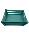Tradineur - Caja de madera con asas "Wood Box" - Almacenamiento y organización - Caja Multiusos, Decoración, Herramientas, cocin