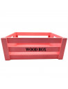 Tradineur - Caja de madera con asas "Wood Box" - Almacenamiento y organización - Caja Multiusos, Decoración, Herramientas, cocin