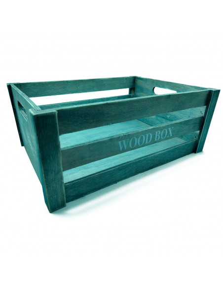 Tradineur - Caja de madera con asas "Wood Box" - Almacenamiento y organización - Caja Multiusos, Decoración, Herramientas, cocin Tradineur - Caja de madera con asas "Wood Box" - Almacenamiento y organización - Caja Multiusos, Decoración, Herramientas, cocin