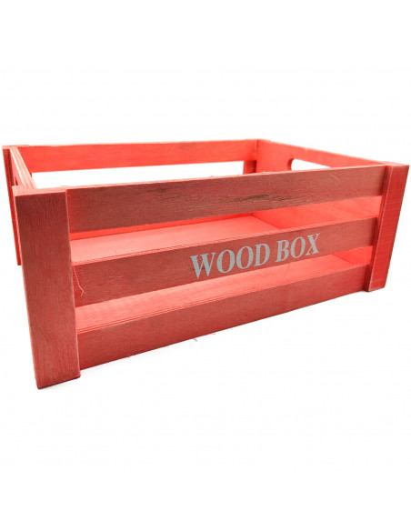 Tradineur - Caja de madera con asas "Wood Box" - Almacenamiento y organización - Caja Multiusos, Decoración, Herramientas, cocin Tradineur - Caja de madera con asas "Wood Box" - Almacenamiento y organización - Caja Multiusos, Decoración, Herramientas, cocin