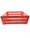 Tradineur - Caja de madera con asas "Wood Box" - Almacenamiento y organización - Caja Multiusos, Decoración, Herramientas, cocin