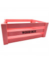 Tradineur - Caja de madera con asas "Wood Box" - Almacenamiento y organización - Caja Multiusos, Decoración, Herramientas, cocin