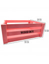 Tradineur - Caja de madera con asas "Wood Box" - Almacenamiento y organización - Caja Multiusos, Decoración, Herramientas, cocin