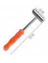 Tradineur - Mini Martillo Bola - Fabricado en Acero - Longitud 18 cm - Mango ergonomico de plástico - Ideal para obras de bricol