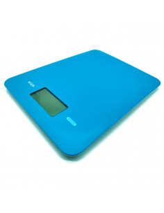 Tradineur - Bascula digital Slim para cocina - Max 5 kg - Pantalla LCD - Volumen de Agua y Leche - Batería Incluida - Botón Táct