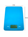Tradineur - Bascula digital Slim para cocina - Max 5 kg - Pantalla LCD - Volumen de Agua y Leche - Batería Incluida - Botón Táct
