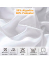 Tradineur - Sábana bajera ajustable, 50% algodón y 50% poliéster, válida para cama de 90, especial pieles sensibles, suave y tra
