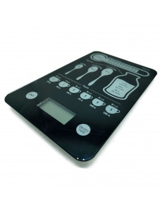 Tradineur - Bascula digital para cocina - Max 5 kg - Pantalla LCD - Batería Incluida - Botón Táctil - 23 x 15 cm - Modelo Aleato