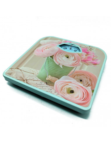 Tradineur - Bascula analógica de baño - Peso Máximo 130 kg - Control de peso - 4,5 x 26,5 x 24 cm - Color Aleatorio