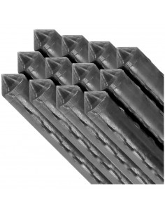 Tradineur - Pack de 12 tutores de Acero plastificado para Plantas de Ø 0,80 x 150 cm, Cuidado del jardín. Varillas para el Cuida