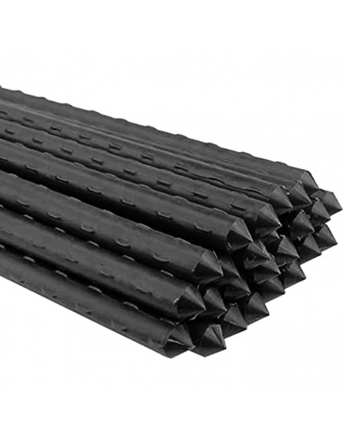 Tradineur - Pack de 12 tutores de Acero plastificado para Plantas de Ø 0,80 x 150 cm, Cuidado del jardín. Varillas para el Cuida