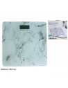 Tradineur - Báscula digital de baño - Encendido a presión - Peso Máximo: 150 kg / 330 lb - Pantalla LCD - 28 x 28 cm - Diseño Im