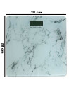 Tradineur - Báscula digital de baño - Encendido a presión - Peso Máximo: 150 kg / 330 lb - Pantalla LCD - 28 x 28 cm - Diseño Im