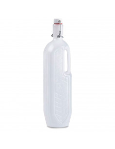 Tradineur - Botella de plástico con asa - Disponible tapón a presión y asa - Fabricado en plástico (PP) - Capacidad de 1 Litro -