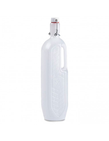 Tradineur - Botella de plástico con asa - Disponible tapón a presión y asa - Fabricado en plástico (PP) - Capacidad de 1 Litro -