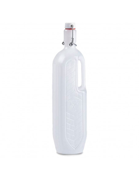 Tradineur - Botella de plástico con asa - Disponible tapón a presión y asa - Fabricado en plástico (PP) - Capacidad de 1 Litro -