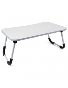 Tradineur - Bandeja plegable para cama - Fabricado en madera - Disfruta de tus actividades en la comodidad de la cama - 60 x 40